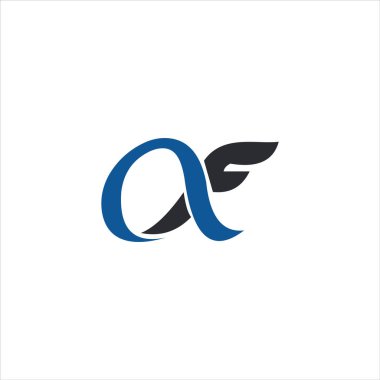 İlk harf af veya fa logo vektör şablonu
