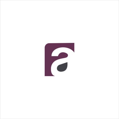 İlk harf af veya fa logo vektör şablonu