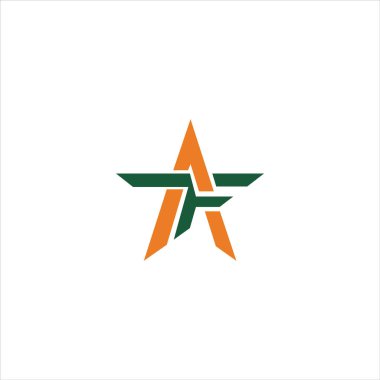 İlk harf af veya fa logo vektör şablonu