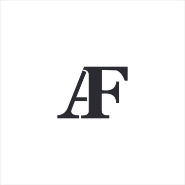 İlk harf af veya fa logo vektör şablonu