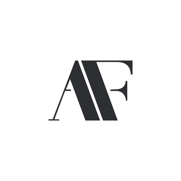 Initial letter af or fa logo vector template — Stock Vector