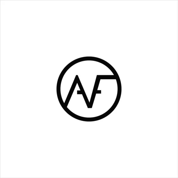 Initiële letter af of fa logo vector template — Stockvector