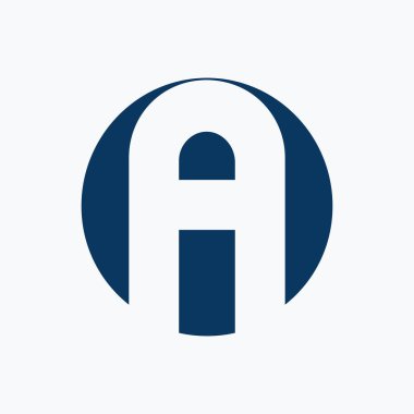 Initial letter ai or ia logo vector design template