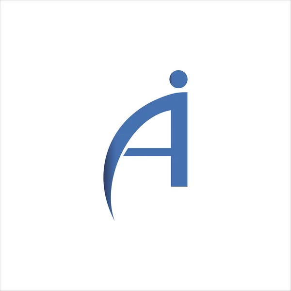 Initial letter ai or ia logo vector design template — Stok Vektör