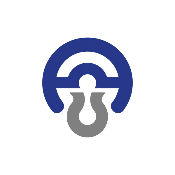 Αρχικό γράμμα ai ή IA λογότυπο διανυσματικό πρότυπο σχεδιασμού — Διανυσματικό Αρχείο