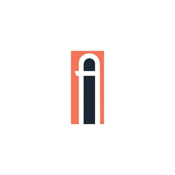 Initiële letter ai of ia logo vector ontwerp template — Stockvector