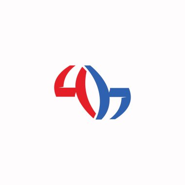 Initial letter yh or hy logo vector design template