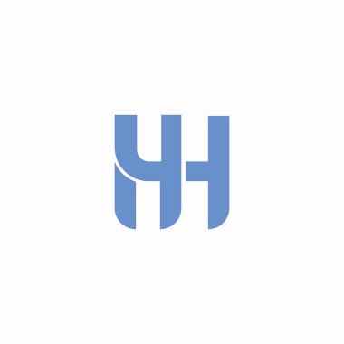 Initial letter yh or hy logo vector design template