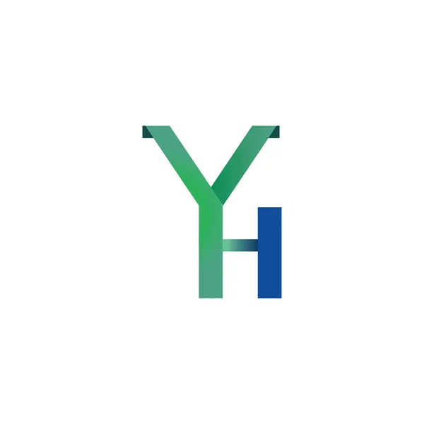 Modelo de desenho vetorial inicial da letra yh ou hy logo —  Vetores de Stock