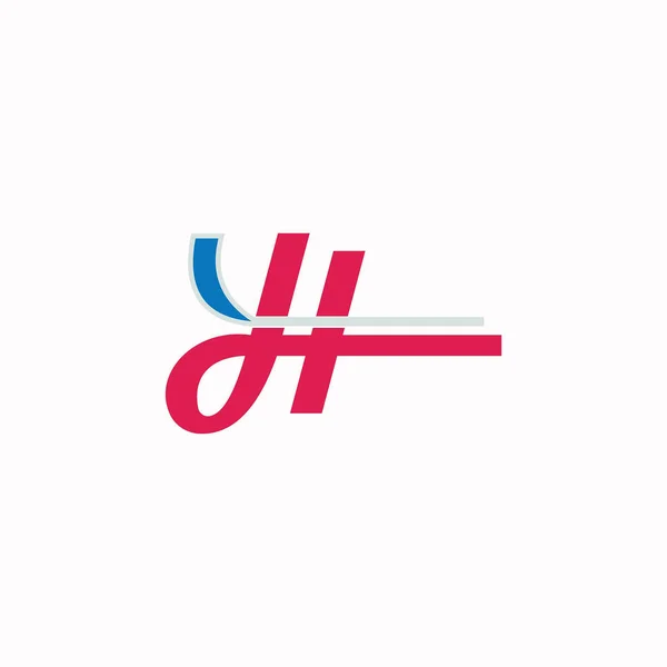 Modelo de desenho vetorial inicial da letra yh ou hy logo —  Vetores de Stock