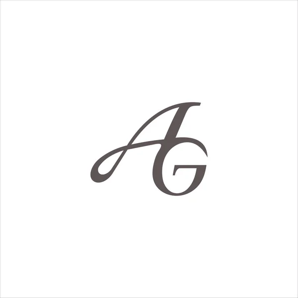 Initial letter ag or ga logo design template — ストックベクタ