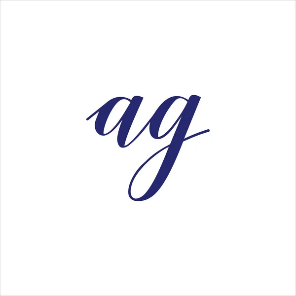 Initial letter ag or ga logo design template — Stockový vektor