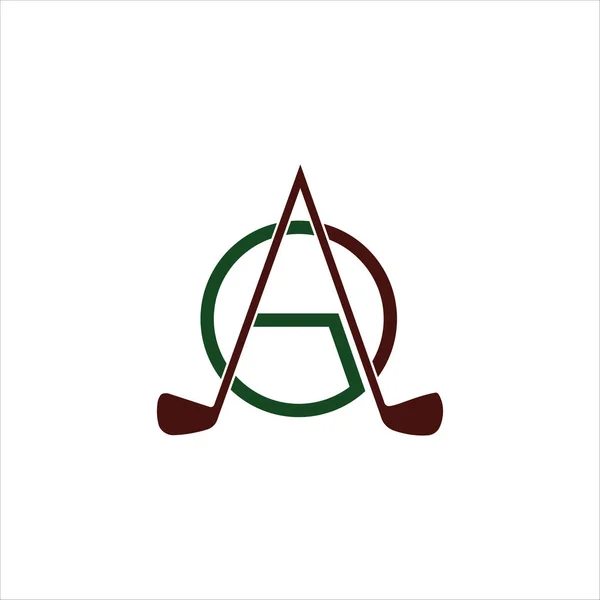 Initial letter ag or ga logo design template — Stok Vektör