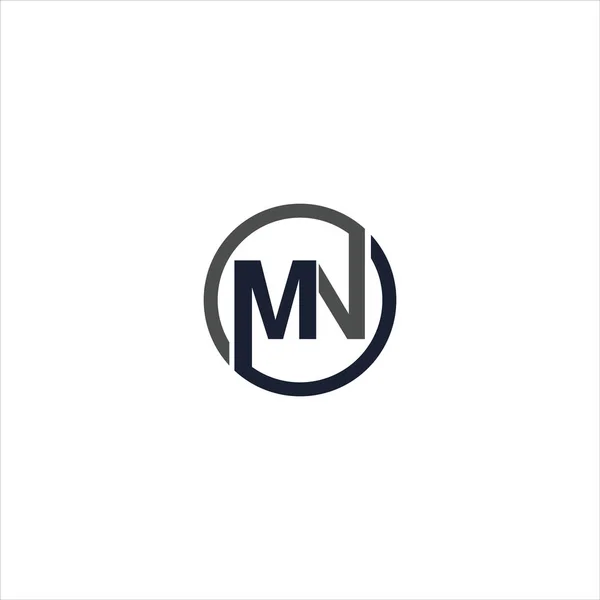 初始字母Mn或Nm标志向量设计模板 — 图库矢量图片