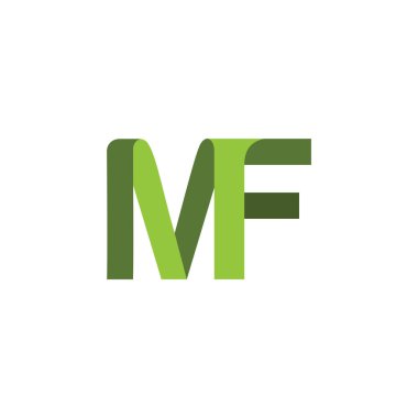 Initial letter mf or fm logo vector design template clipart