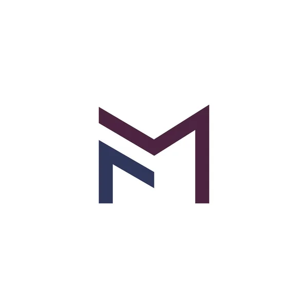 İlk harf mf veya fm logo vektör tasarım şablonu