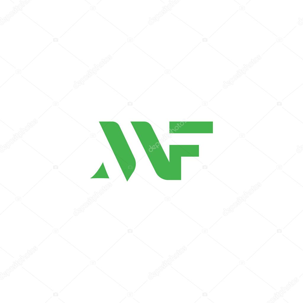 Initial letter mf or fm logo vector design template