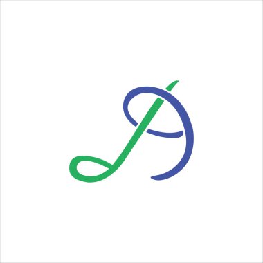 İlk harf aj veya ja logo vektör tasarım şablonu