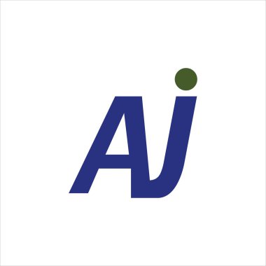 İlk harf aj veya ja logo vektör tasarım şablonu