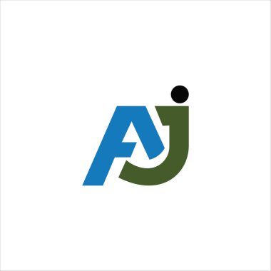 İlk harf aj veya ja logo vektör tasarım şablonu