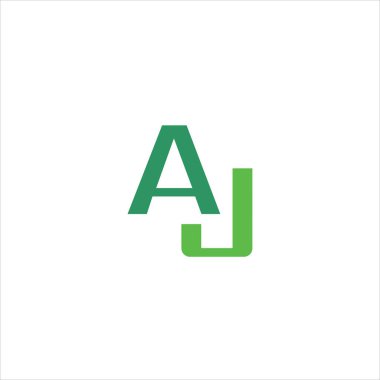 İlk harf aj veya ja logo vektör tasarım şablonu