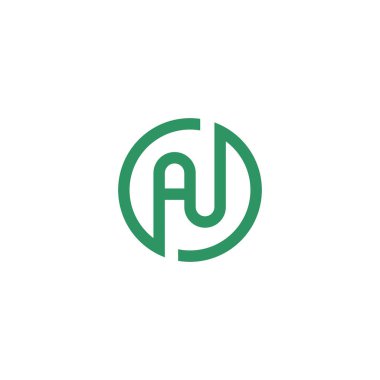 İlk harf aj veya ja logo vektör tasarım şablonu