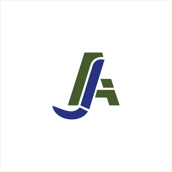 初始字母Aj或Ja标识向量设计模板 — 图库矢量图片