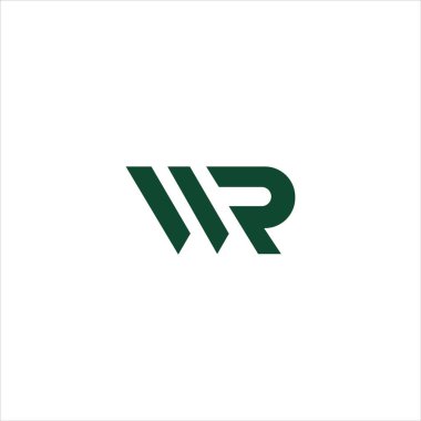İlk harf wr veya rw logo vektör tasarım şablonu