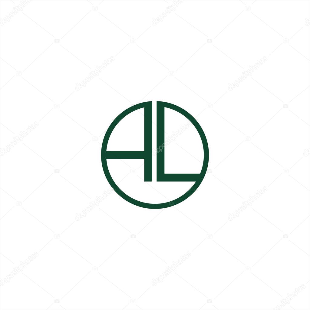 Initial letter al or la logo vector design templates
