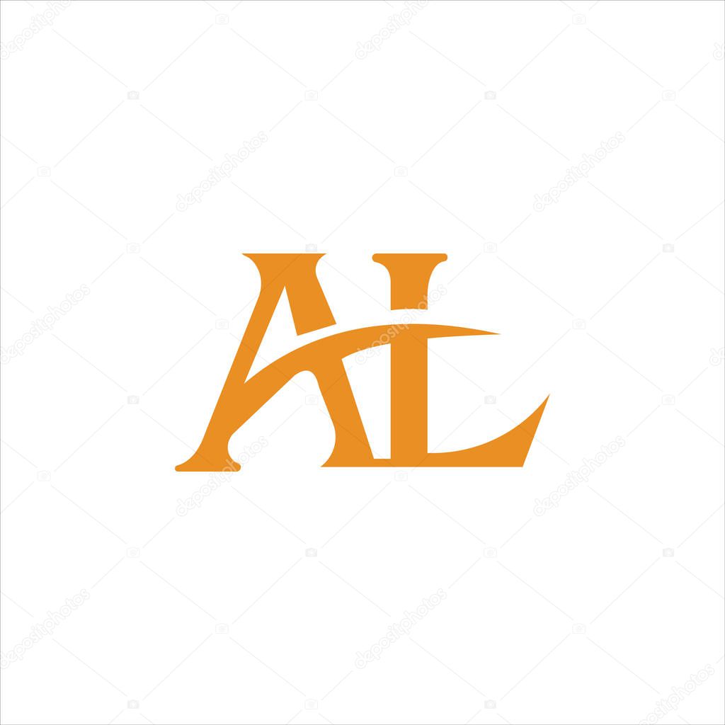 Initial letter al or la logo vector design templates
