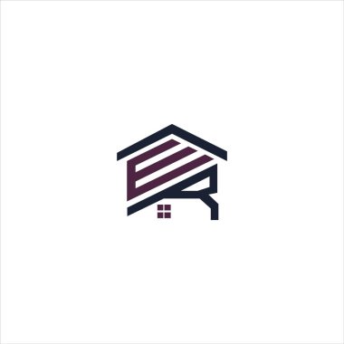 İlk harf wr veya rw logo vektör tasarım şablonu
