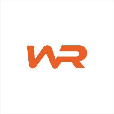 İlk harf wr veya rw logo vektör tasarım şablonu