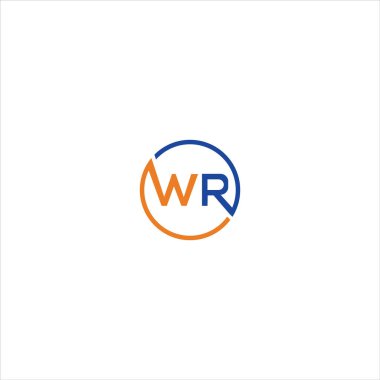 İlk harf wr veya rw logo vektör tasarım şablonu