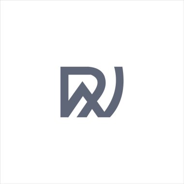 İlk harf wr veya rw logo vektör tasarım şablonu