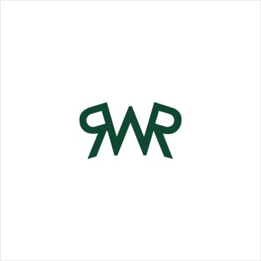 İlk harf wr veya rw logo vektör tasarım şablonu