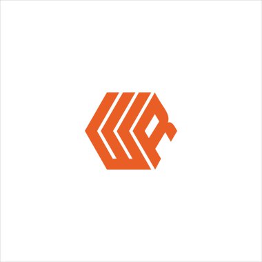 İlk harf wr veya rw logo vektör tasarım şablonu