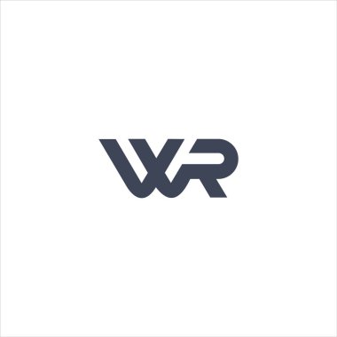 İlk harf wr veya rw logo vektör tasarım şablonu