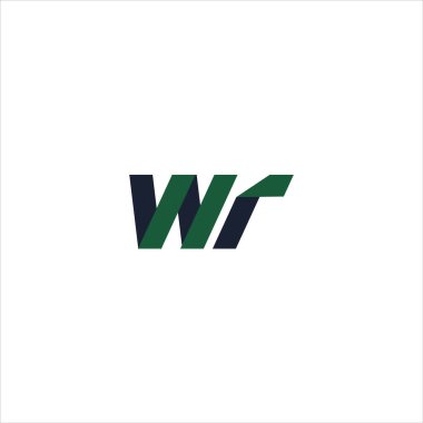 İlk harf wr veya rw logo vektör tasarım şablonu