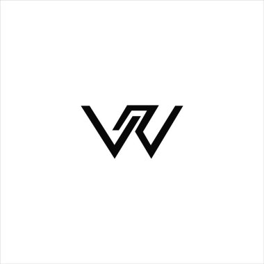 İlk harf wr veya rw logo vektör tasarım şablonu