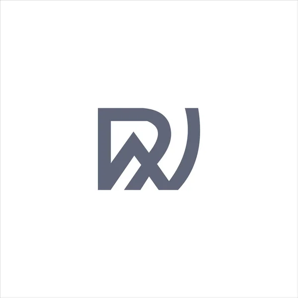 İlk harf wr veya rw logo vektör tasarım şablonu