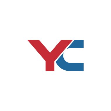 Başlangıç harfi yc logosu veya cy logo vektör tasarım şablonu