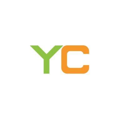 Başlangıç harfi yc logosu veya cy logo vektör tasarım şablonu