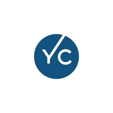 Başlangıç harfi yc logosu veya cy logo vektör tasarım şablonu