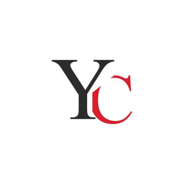 Başlangıç harfi yc logosu veya cy logo vektör tasarım şablonu