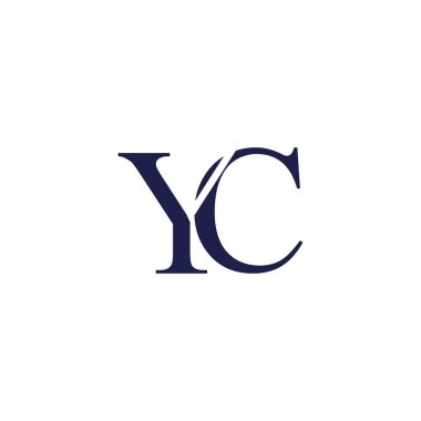 Başlangıç harfi yc logosu veya cy logo vektör tasarım şablonu