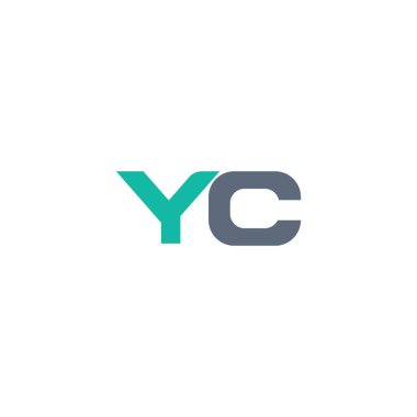 Başlangıç harfi yc logosu veya cy logo vektör tasarım şablonu
