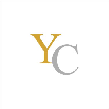 Başlangıç harfi yc logosu veya cy logo vektör tasarım şablonu