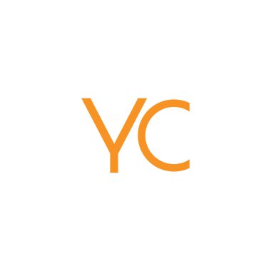 Başlangıç harfi yc logosu veya cy logo vektör tasarım şablonu
