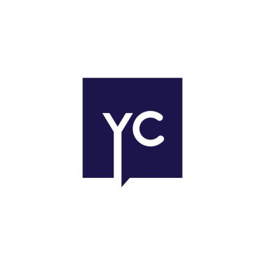 Başlangıç harfi yc logosu veya cy logo vektör tasarım şablonu