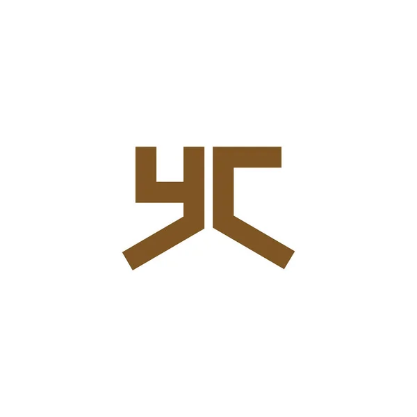 頭文字のYcロゴまたはCyロゴベクトルデザインテンプレート — ストックベクタ